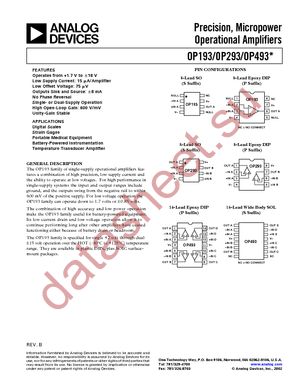 OP193FS-REEL7 datasheet  